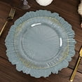 thumbnail image 6 of BalsaCircle 6 Dusty Blue 13" Acrylic Wooden Textured Round Reef Charger Plates, 6 of 8