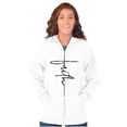 thumbnail image 3 of Faith Cursive Print Christian Womens Plus Size Graphic Zipper Hoodie Brisco Brands 4X, 3 of 5