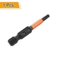 thumbnail image 3 of Uxcell T15 Torx Head Screwdriver Bit 2" Long 1/4" Hex Shank Magnetic Tamper Proof 6 Point Star Screw Driver Black Phosphate, 3 of 7