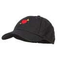 thumbnail image 2 of Heart with Arrow Embroidered Low Cap - Black OSFM, 2 of 5