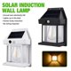 thumbnail image 2 of 2Pcs Solar Powered Filament Bulb Wall Light Outdoor Garden Motion Sensor Waterproof Lamp - Black, 2 of 5