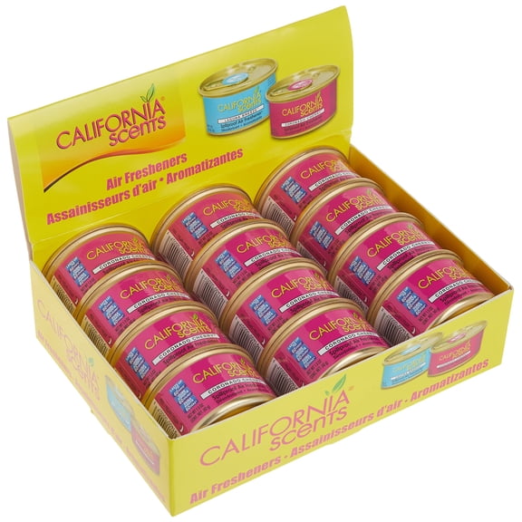 California Scents Spillproof Organic Air Fresheners, 1.5 Ounce Can Coronado Cherry - 12 Packs