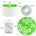thumbnail image 6 of Fashion Automatic 1.6L Flower Style Dog Cat Kitten Water Drinking Pet Fountain Pet Bowl Drink Dish Filter Orange/Blue/Green, 6 of 9