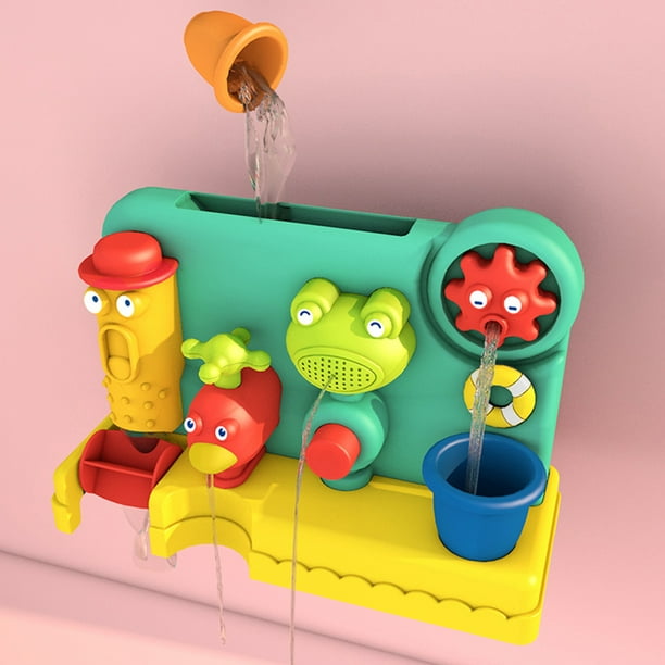 Jouet de bain pour bébé jouet cascade avec 2 ventouses roue hydraulique jouet  de bain améliorer les compétences fines moteur eau moulin à vent jouet  éducatif précoce baignoire douche jouet pour enfants