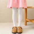 thumbnail image 6 of Ixbnca Girls Cable Knit Tights Stretchy Footed Leggings with Bows Cute Long Stockings Winter Warm Pantyhose, 6 of 7