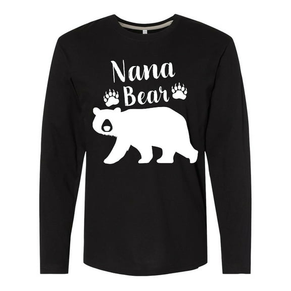 Inktastic Nana Bear in White Long Sleeve T-Shirt