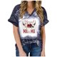 thumbnail image 1 of Top de manga corta con estampado de degradado Sexy de verano para mujer con cuello en V y estampado de día regular para mujer OAVQHLG3B Store lin121212, 1 of 4