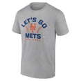 thumbnail image 2 of Men's Heather Gray New York Mets Team Go For Two T-Shirt, 2 of 3