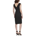 thumbnail image 2 of Calvin Klein Womens Petite Lace-Inset Sheath Dress, Black/ 0P, 2 of 4