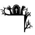 thumbnail image 2 of New Halloween Wooden Door Frame Decorations Bats Pumpkin Models Home Corner Must Have Atmosphere Create Unique Halloween Decorations., 2 of 9