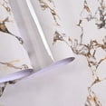 thumbnail image 4 of WONESZ PVC Glossy Marble Contact Paper Vinyl Peel And Stick Waterproof White Marble Wallpapers Stickers for Kitchen Cabinet/Countertop, 4 of 4