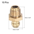 thumbnail image 2 of Unique Bargains Brass Straight Hydraulic Grease Fitting G5/16 Thread 10mm Width 10 Pack, 2 of 5
