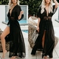 thumbnail image 3 of Women's Chiffon Kimono Cardigan Lace Long Maxi Dress Beach Dress Swimsuit Beach Poncho Bikini Cover Up, 3 of 6