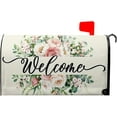 thumbnail image 1 of Welcome Spring Magnetic Mailbox Cover 18x21in Blooming Flowers Wreath Spring Summer Post Letter Box for Home Garden Yard, 1 of 6