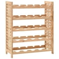 thumbnail image 1 of vidaXL Wine Rack for 25 Bottles Solid Walnut Wood 63x25x73 cm, 1 of 5