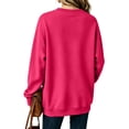 thumbnail image 4 of Long Sleeve Tops Women Oversized Crew Neck Casual Pullover Sweatshirt,S, 4 of 6