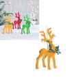 thumbnail image 2 of Adorno Navideño De Terciopelo Con Renos Adornos Navideños De Colores Con Guirnalda Verde Adornos Colgantes Con Ciervos De 5,5 Pulgadas Para Árboles De Navidad Y Fiestas, 2 of 6