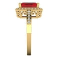 thumbnail image 3 of 2.78 ct Emerald Cut Simulated Pink Tourmaline Halo Engagement Ring for Women in 18K Yellow Gold, 3 of 5