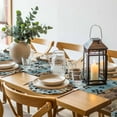 thumbnail image 5 of Round Placemats Set of 4 Dog Claw Paw Print Place Mats Washable Woven Placemat Pet Blue Brown Wood Grain Circle Braided Table Mat for Kitchen Dining Table Party Home Decor 15 Inch, 5 of 8