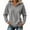 Gray, variant on Quarter Zip Pullover Women Corduroy Solid Color Long Sleeve Shirts Soft Warm Collared Casual Tops with Pockets XL