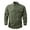Army Green, variant on Men's Quick Dry Button Down Shirts Long Sleeve Cargo Shirts with Pockets Solid Color Outdoor Tactical Shirt Black XL