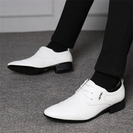 

kpoplk Mens Dress Shoes Men s Dress Shoes Classic Oxfords Formal Business Shoes Modern Derby Oxford(Sky Blue)