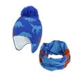 thumbnail image 2 of Baby Boys Girls Knit Hats Dinosaur Print Winter Fleece Skiing Winter Caps with Warm Ear Flap, 2 of 7