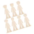 thumbnail image 2 of Wooden Figurines for Crafts Creative Kids Painting Craft Kit with Boy Shapes Natural Wood Beige 7pcs, 2 of 5