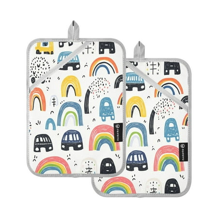 BZSMCE Pot Holder Oven Mitts Cooking baking Design Drawing Painting Creative Pattern Size:7x9.8in