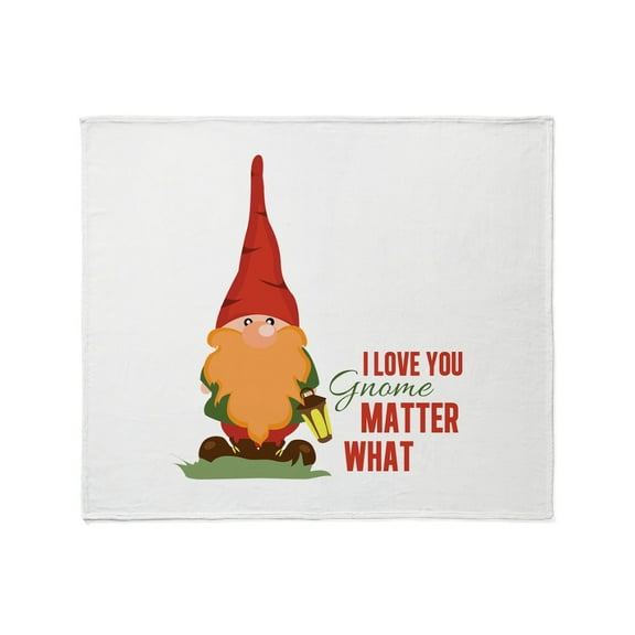 CafePress - I Love You Gnome Throw Blanket - Soft Fleece Throw Blanket, 50"x60" for All Ages