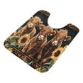 thumbnail image 3 of Ryvnso Highland Cow Sunflower Bathroom Shaggy Rugs Toilet Mat Soft Contour Rug, 3 of 9