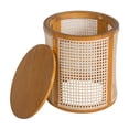 thumbnail image 5 of LiviNest Round End Table: Rattan Woven Side Table with Storage - Rubber Wood Nightstand for Living Room & Bedroom Small Space Decor, 5 of 6