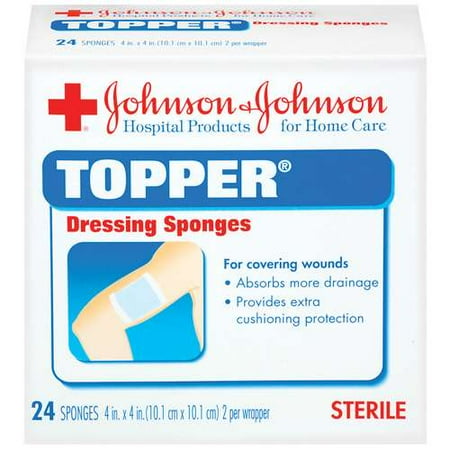 Johnson & Johnson Topper Dressing Sponges, 24 Count