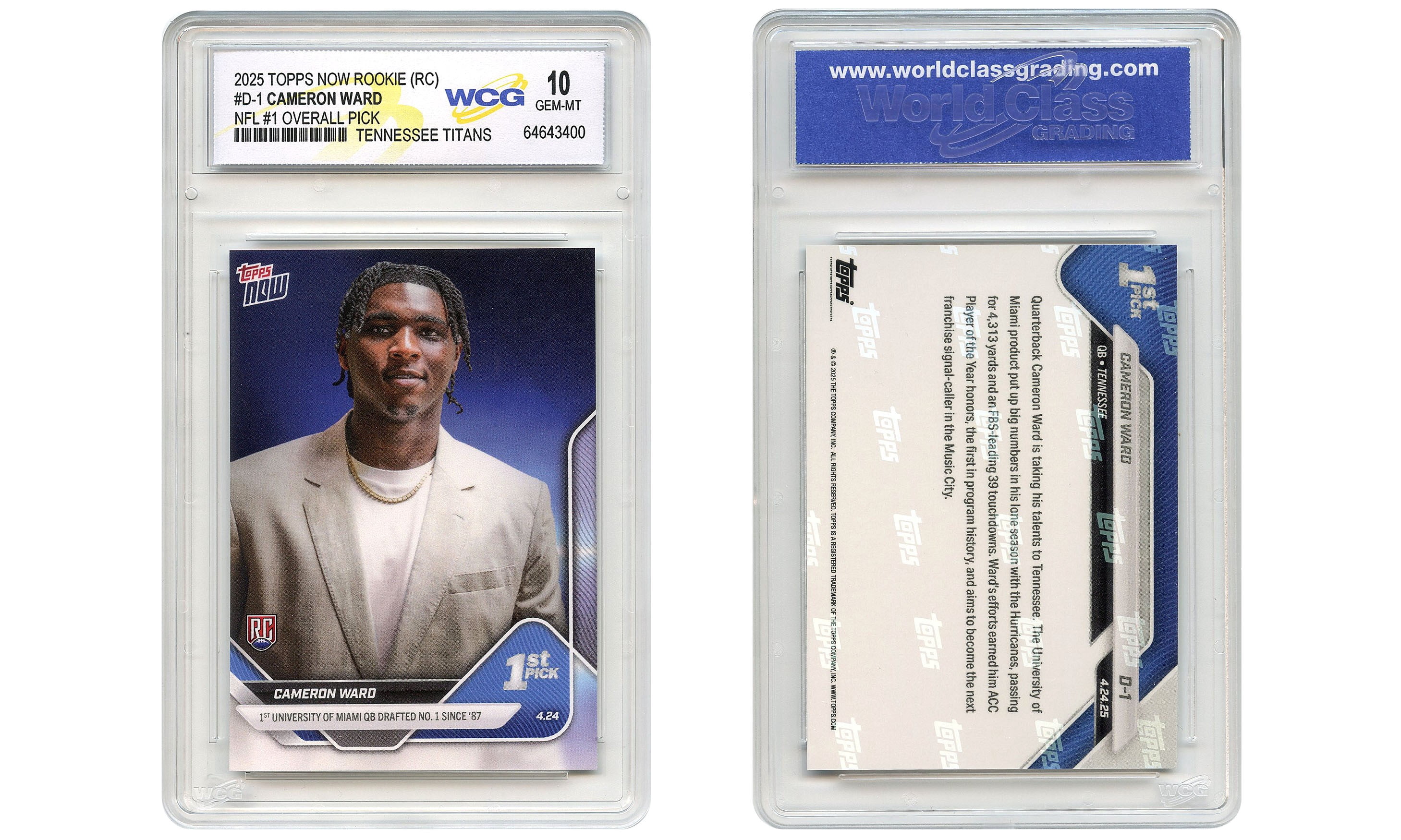 2024 T Now Jayden Daniels #D-2 Rookie Card – Washington Commanders QB, 2nd Overall Pick, In Screwdown Holder