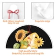 thumbnail image 4 of Rocae Sunflower Gnomes 3 for Christmas Tree Skirt with Pom Pom Trim for Holiday Party for Holiday Home Decor Indoor Outdoor-30", 4 of 7