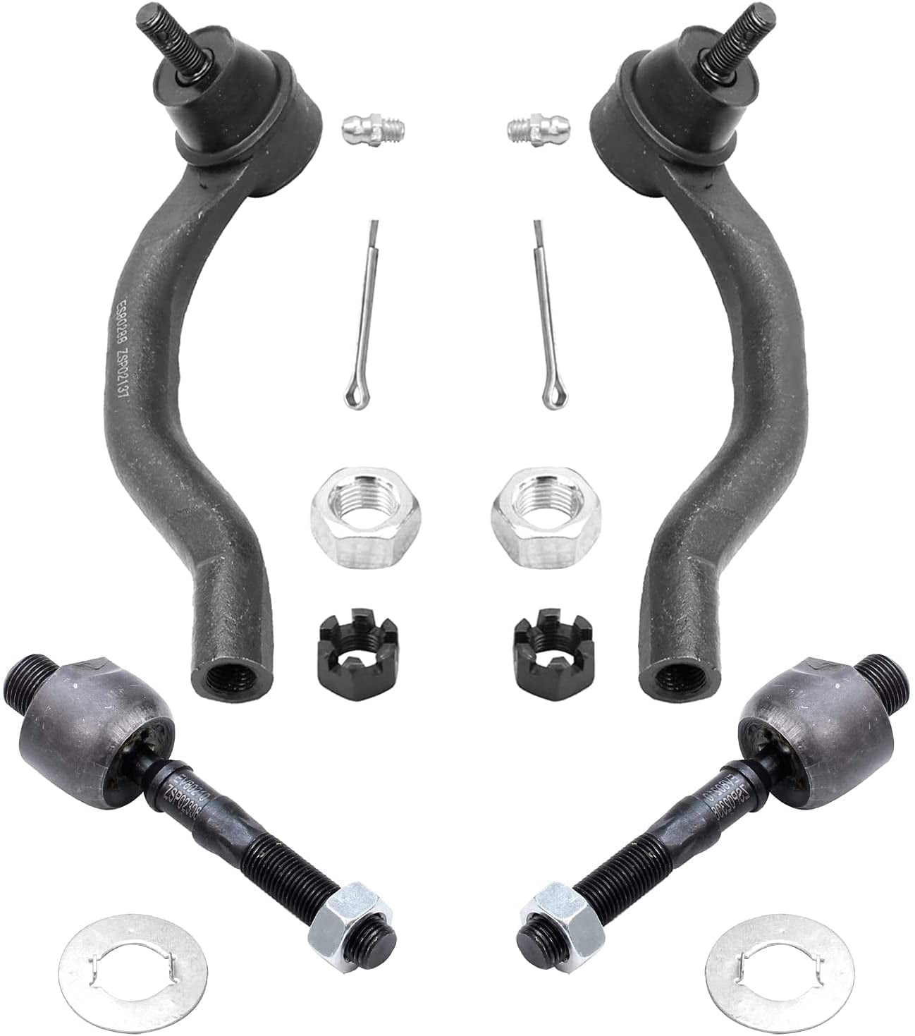 Detroit Axle - 14pc Front End Control Arms Kit for 04-08 Acura TSX, 03-07 Honda Accord, Control Arms Tie Rods Lower Ball Joints Front Rear Sway Bar Links 2003 2004 2005 2006 2007 Replacement
