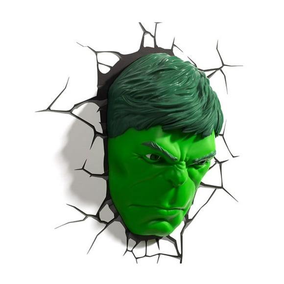 Marvel Vengeurs Hulk Face 3D Mur LED Lumière