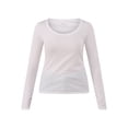 thumbnail image 3 of No Boundaries Scoop Neck Everyday Tee with Long Sleeves, 1 and 3 Pack, Women's, 3 of 8