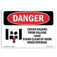 thumbnail image 1 of SignMission OS-DS-A-1824-L-1819 18 x 24 Po Signe de Danger OSHA - Risque d'Écrasement de la Chute de la Charge, 1 of 1