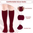 thumbnail image 5 of 3 Pack School Uniform Cotton Knee High Socks Knee High Socks for Girls and Boys, 5 of 6