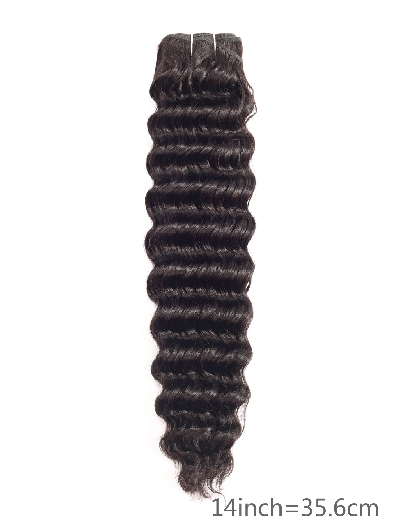 ChicRosa 3A-RIDP Deep Wave Curly Human Hair Bundles Natural Black