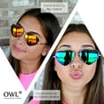 thumbnail image 2 of OWL Womens Rainbow Heart Shaped Sunglasses Mirrored Lens Bachelorette Party Acessories 3 Pack, 2 of 4