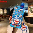 thumbnail image 1 of Funda De Mickey Minnie Pikachu Para iPhone 14 Pro Max 14 Plus 13 Para Teléfono + Cordón + Soporte De Dibujos Animados Lindo Suave TPU Doraemon Cubierta Trasera, 1 of 4
