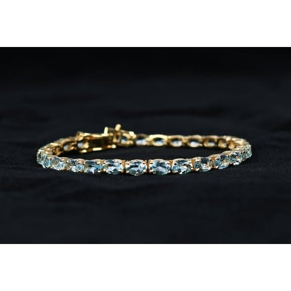 Women Aquamarine Bracelet Tennis Bracelet,Silver Gold Gifts For Special One,jewelry Promise Gifts