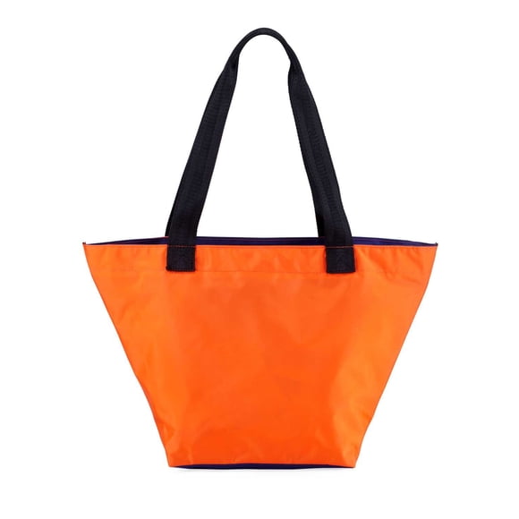 Studio 33 Women’s Medium Two-Tone Nylon Tote Handbags, Dark Orange
