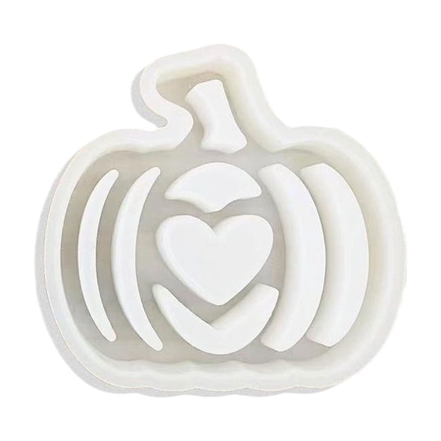 Molde de calabaza Billuyoard Flexible blanco silicona duradero para fundición de yeso