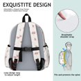 thumbnail image 5 of Pioneer Flower Floral Print Pattern Cute School Backpack with Padded Back and Adjustable Shoulder Straps 13.4"x11"x4.7", 5 of 5