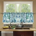 thumbnail image 4 of Yayeee Kitchen Curtains Tier Set of 2 Light Filtering 57"x36" Over Sink Window Panels, Beautiful Leaves Pattern, 4 of 7