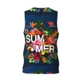 thumbnail image 2 of Rocae Summer Birds and Flowers for Men's Basketball Jersey Lightweight and Breathable Athletic Tank Top,Quick-Drying Sports Jersey XX-Large, 2 of 9