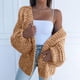 thumbnail image 4 of Suéter tipo cárdigan de mohair grueso para mujer, chaqueta informal cálida, estilo europeo y americano, 4 of 6